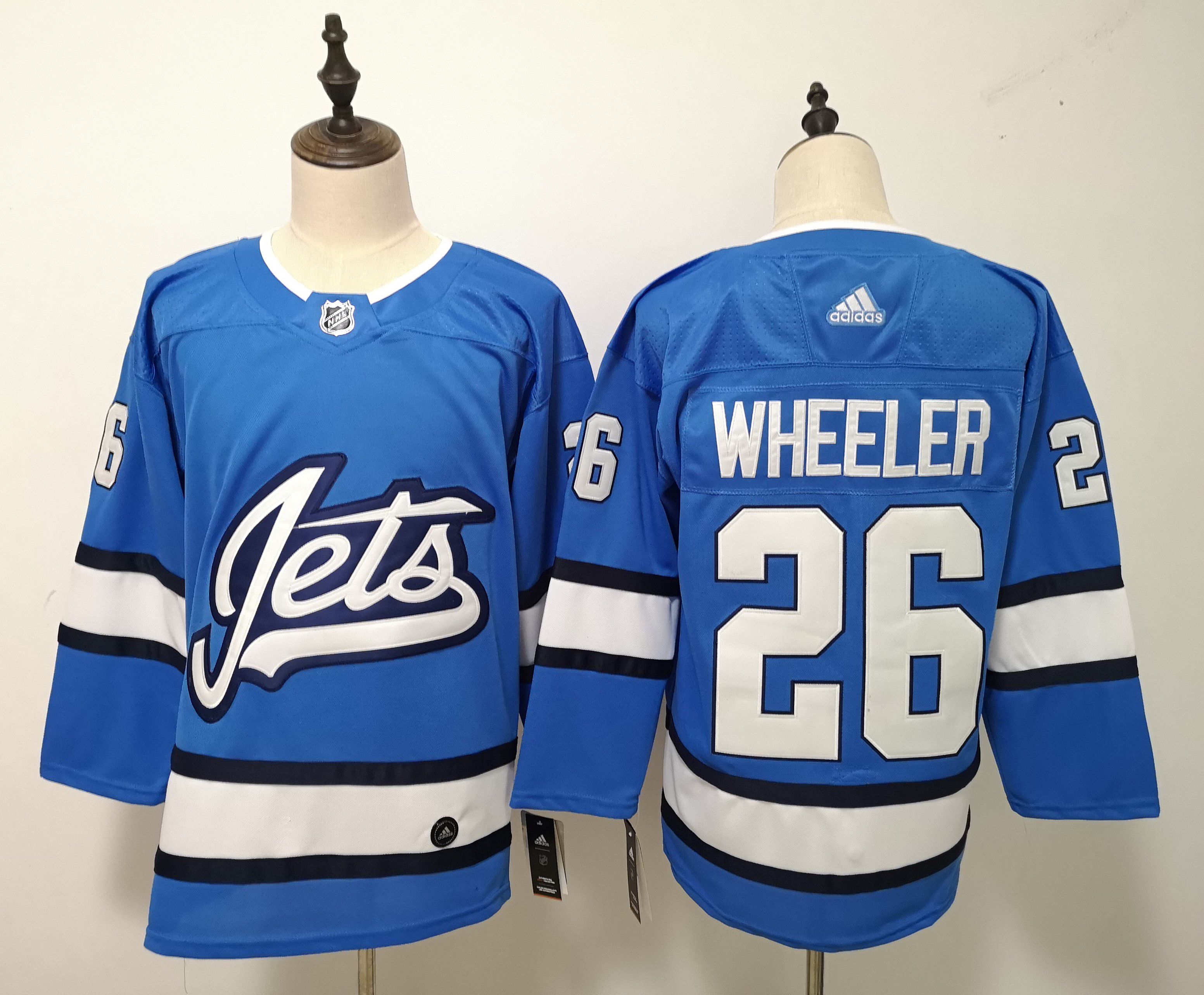 Men Winnipeg Jets #26 Wheeler Blue Adidas Alternate Authentic Stitched NHL Jersey